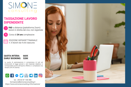 Tassazione lavoro dipendente (FAD) cover